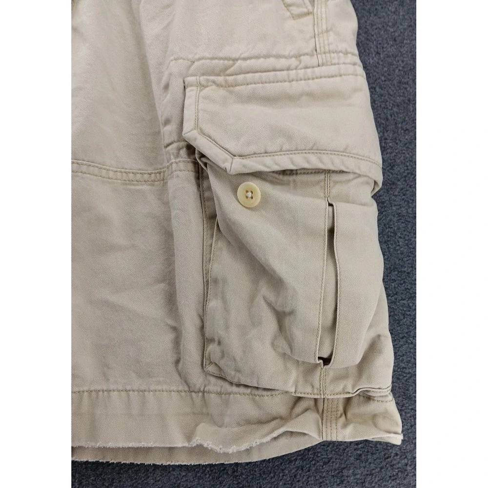 Polo Ralph Lauren blue label men's cargo‎ shorts size 33 tan Classic Pockets